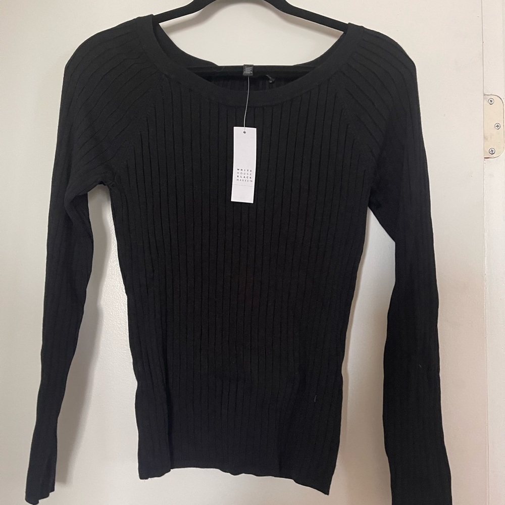 WHBM NWT Black sweater top